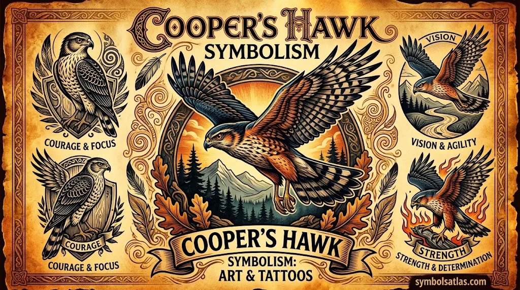 Cooper’s Hawk Symbolism in Tattoos and Art