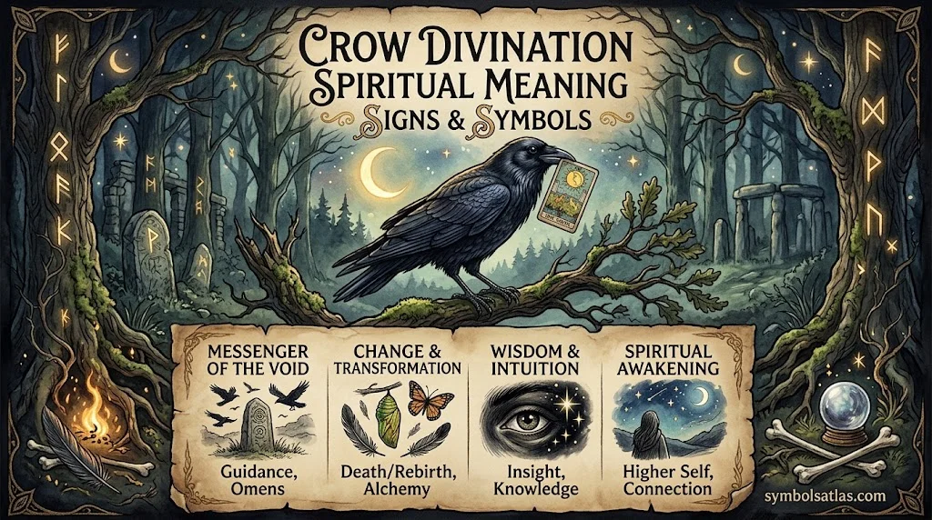 Crow Divination Spiritual Meaning: Signs & Symbols