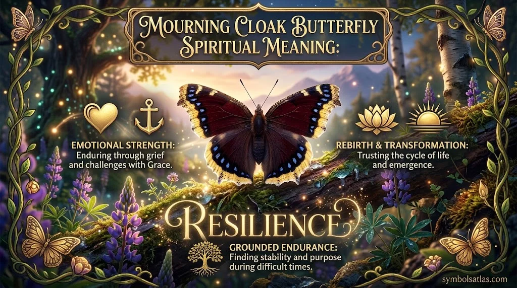 Mourning Cloak Butterfly Spiritual Meaning: Resilience