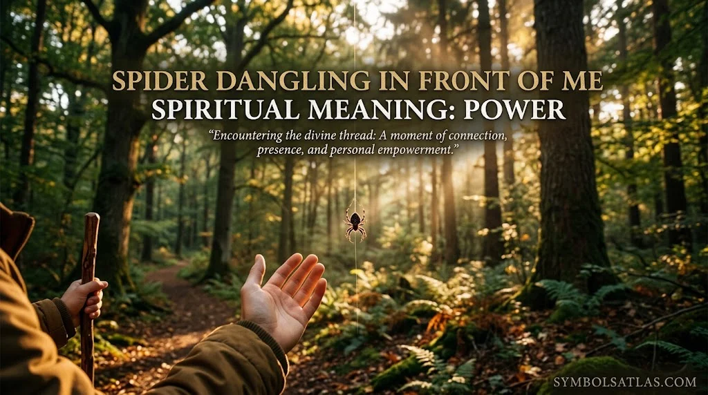 Spider Dangling in Front of Me Spiritual Meaning: Powe