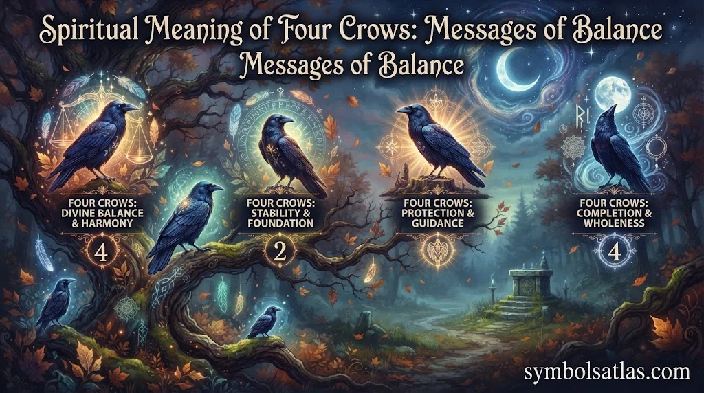 Spiritual Meaning of Four Crows: Messages of Balance