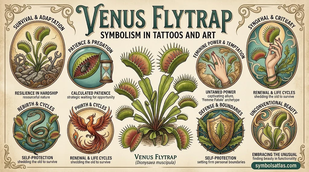 Venus Flytrap Symbolism in Tattoos and Art